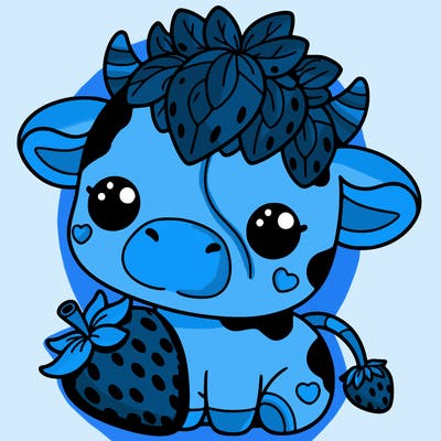 cute strawberry cow