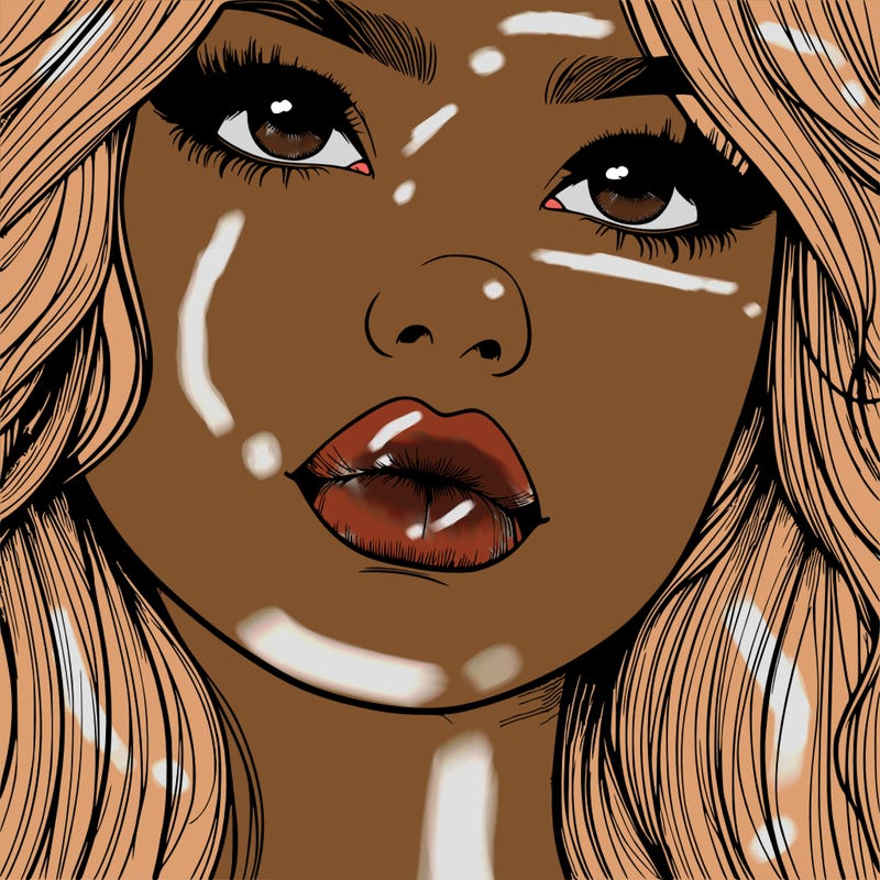 really realistic girl with lips