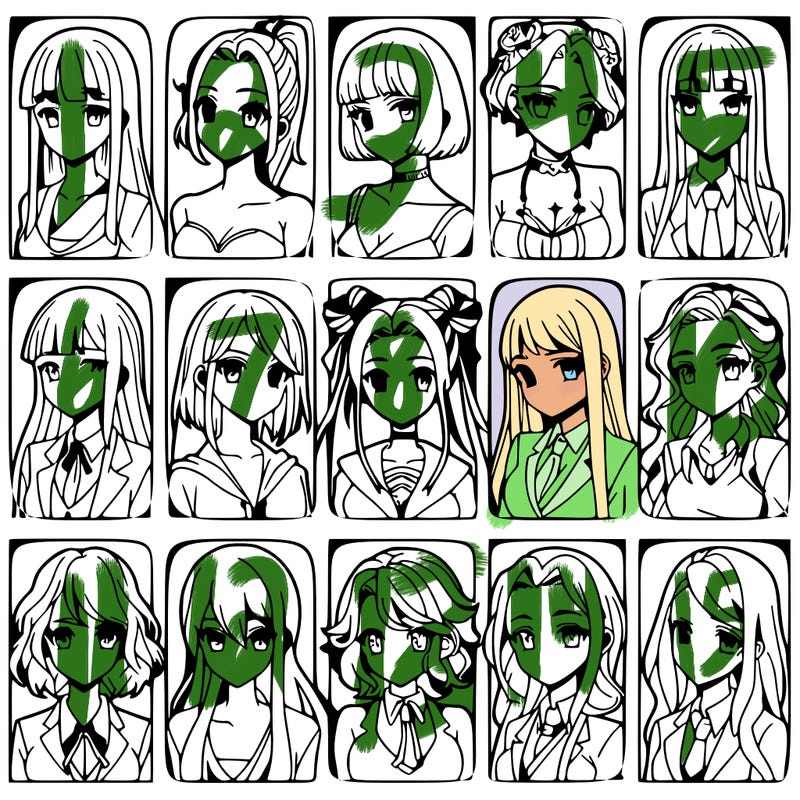 girls that look diffrent anime