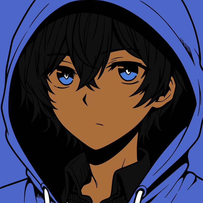 anime guy in hoodie