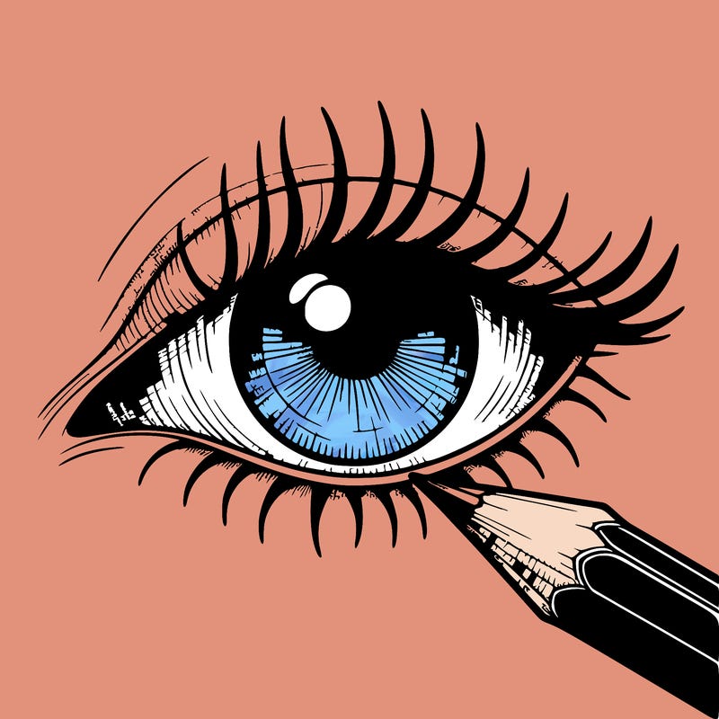 eye drawing pencil