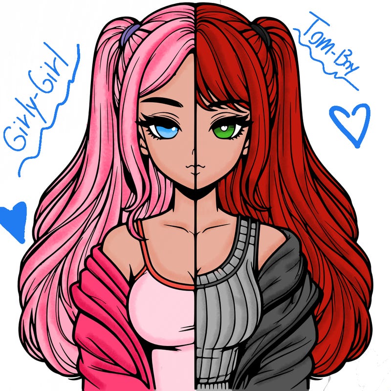 realistic girl split