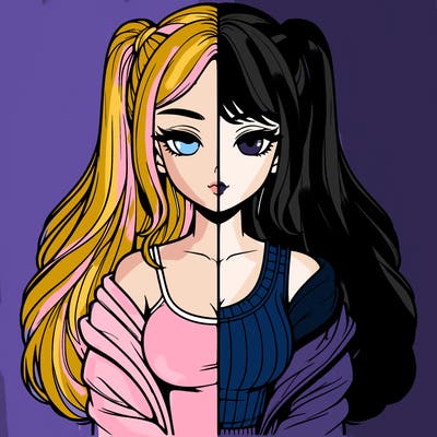 realistic girl split