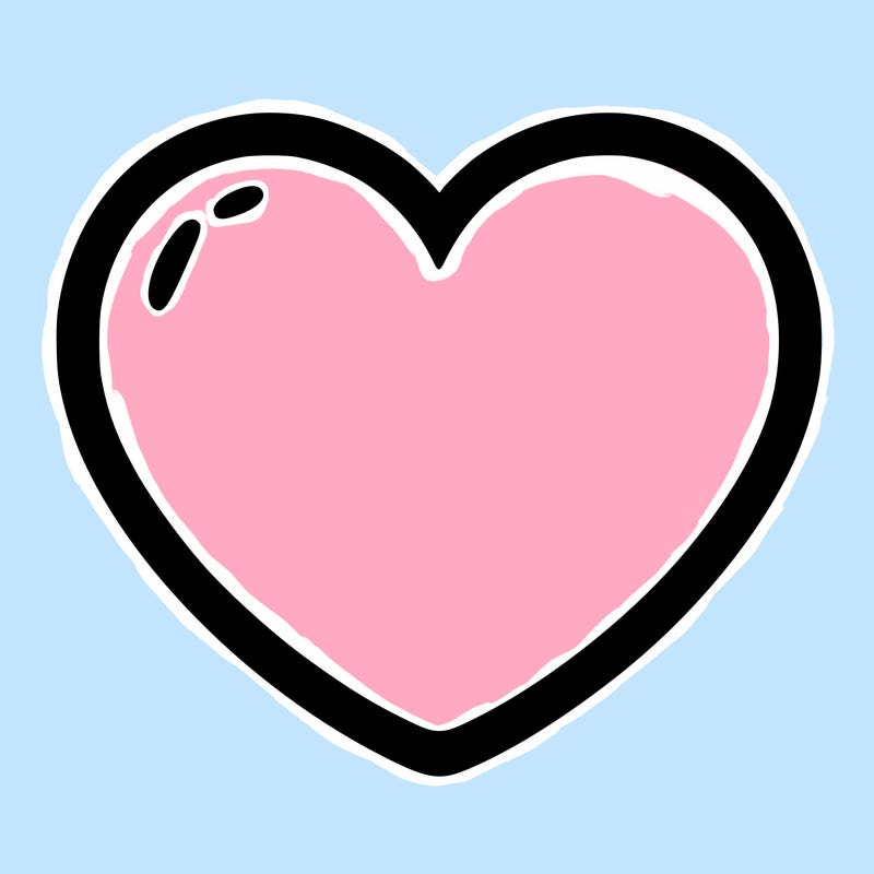 a blank heart