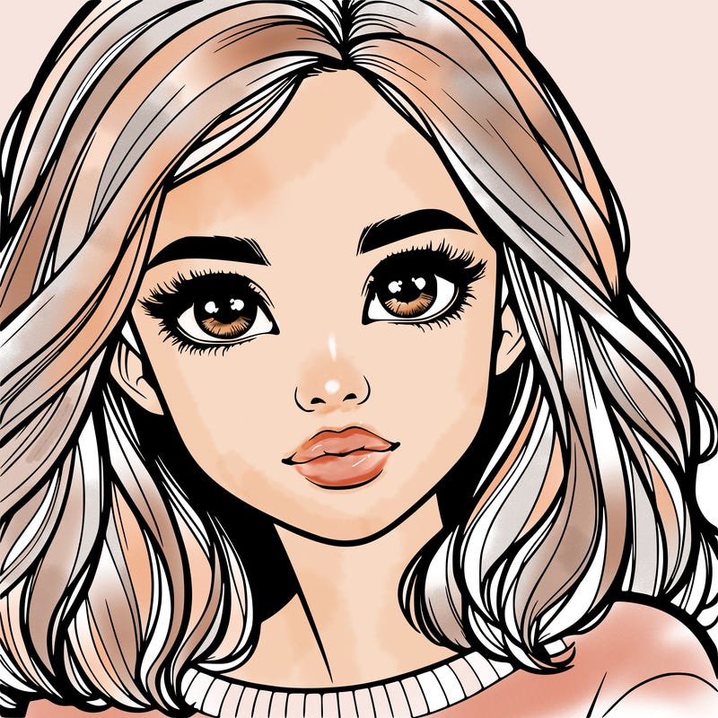 realistic girl whith cute eyes