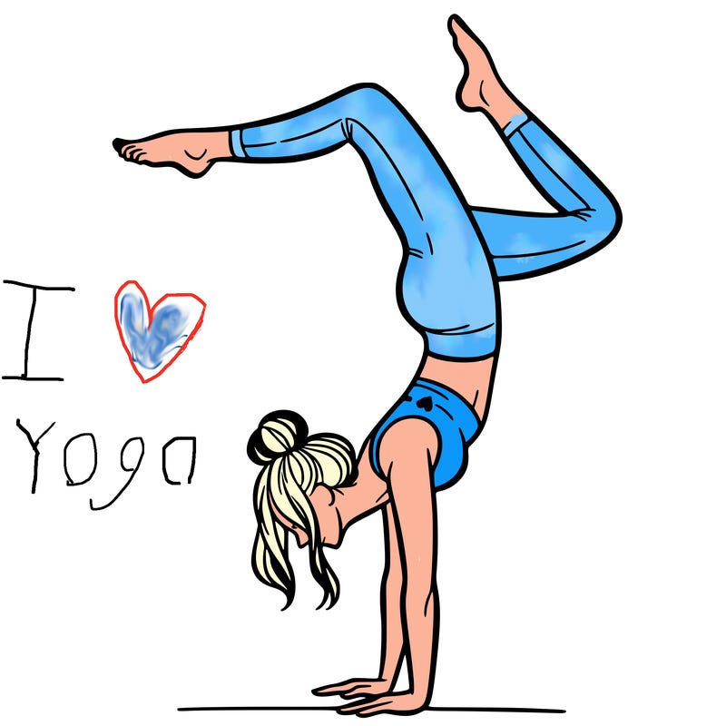 a woman doing a handstand