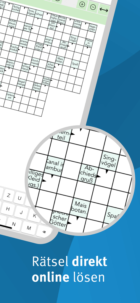 WP E-Paper - Recurso interativo de palavras cruzadas no aplicativo móvel WP E-Paper