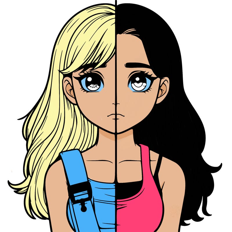 realistic girl split