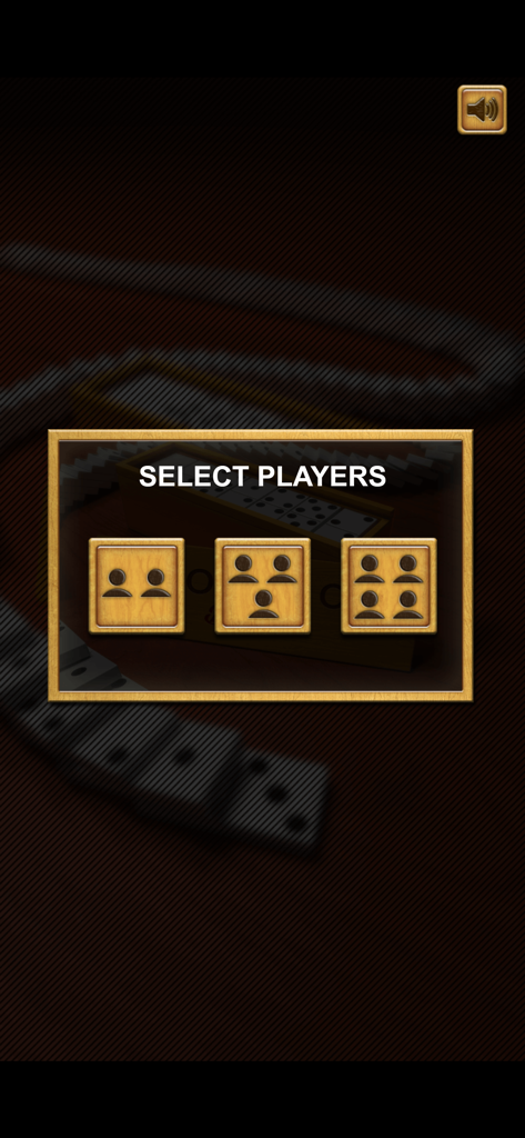 Select players screen in Domino Multiplayer with options for two three or four players
