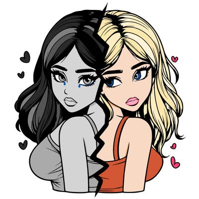 realistic girl split