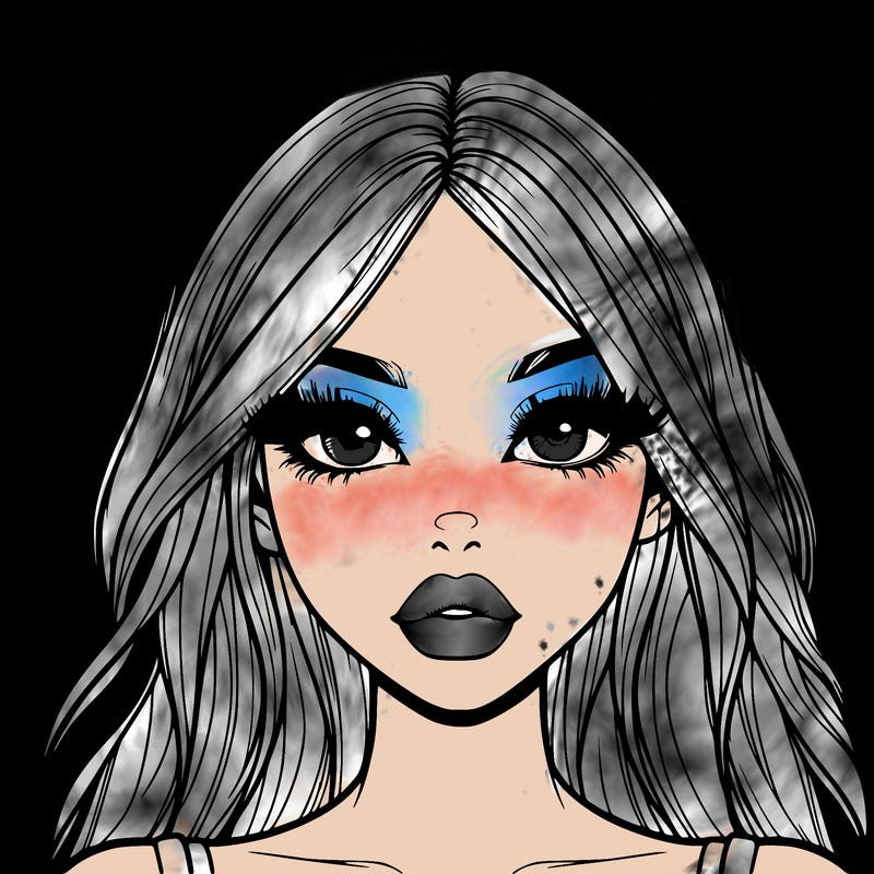 realistic girl with fox ears and realistic lips