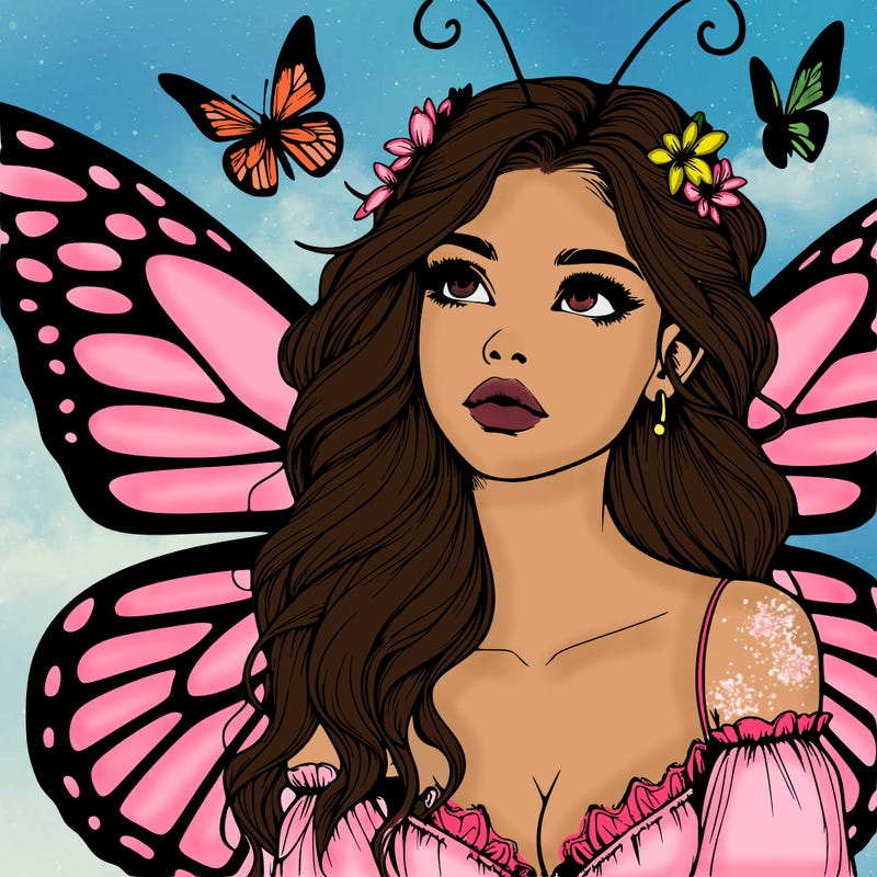 butterfly fairy realistic girl