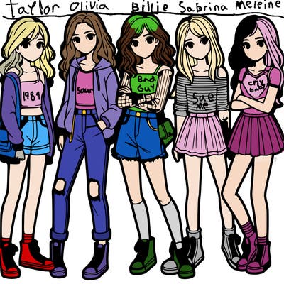 a group of teenage girls