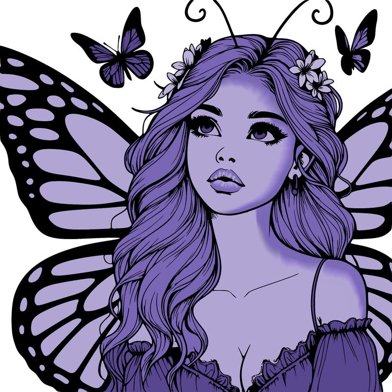 butterfly fairy realistic girl