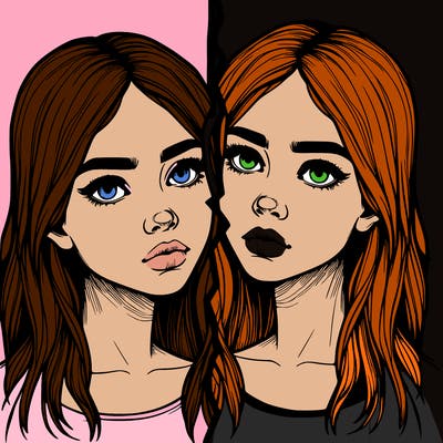 realistic girl split