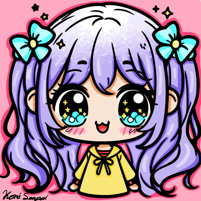 one kawaii manga character girl