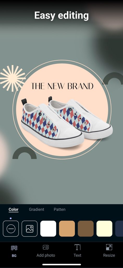 Remove background - snap edit - Professional product branding editor for e-commerce shoe sales