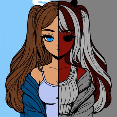 realistic girl split