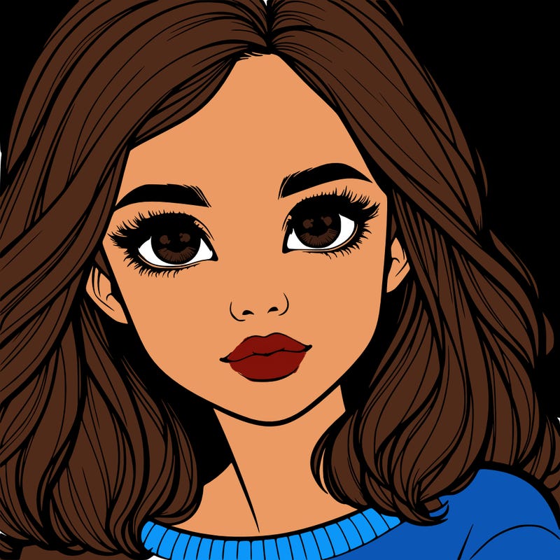 realistic girl whith cute eyes