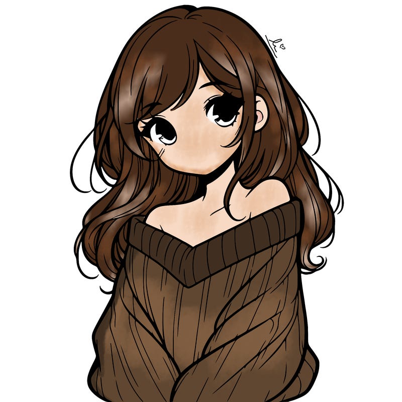 shy pretty girl wearing a sweater that is falling off one shoulder portrait