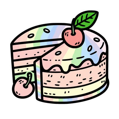 cake with slice cut out of it