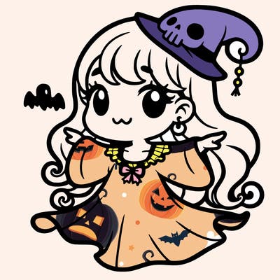 halloween girl ghost