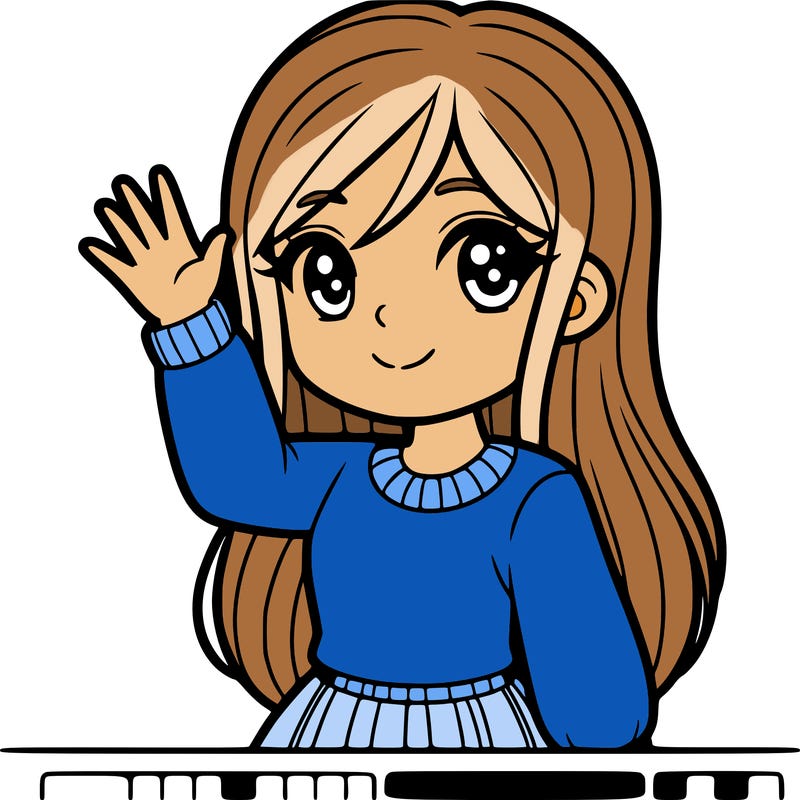 girl waving her hand