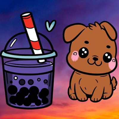 boba dog cup