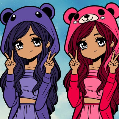 teen girl in animal costume