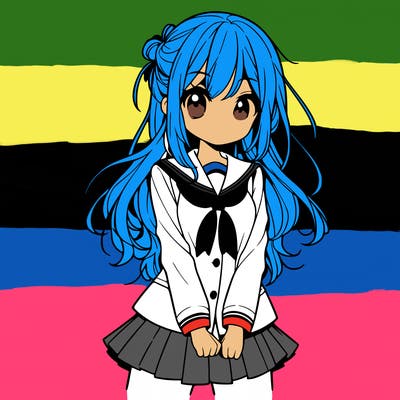 manga girl in a school uniform