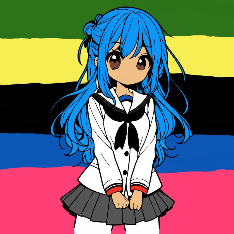 manga girl in a school uniform