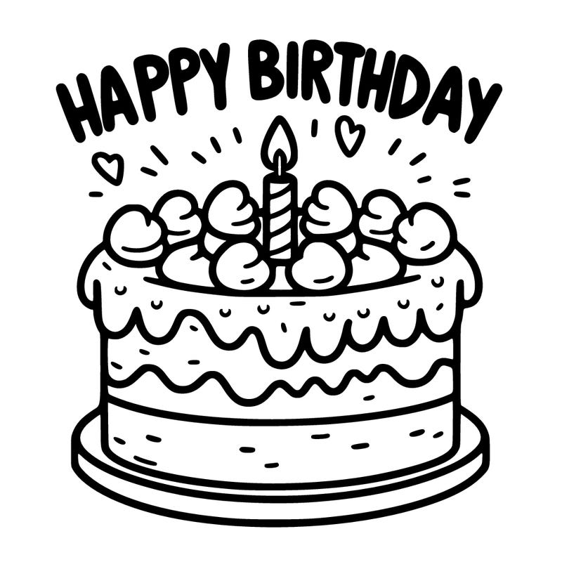 cake with happy birthday on it