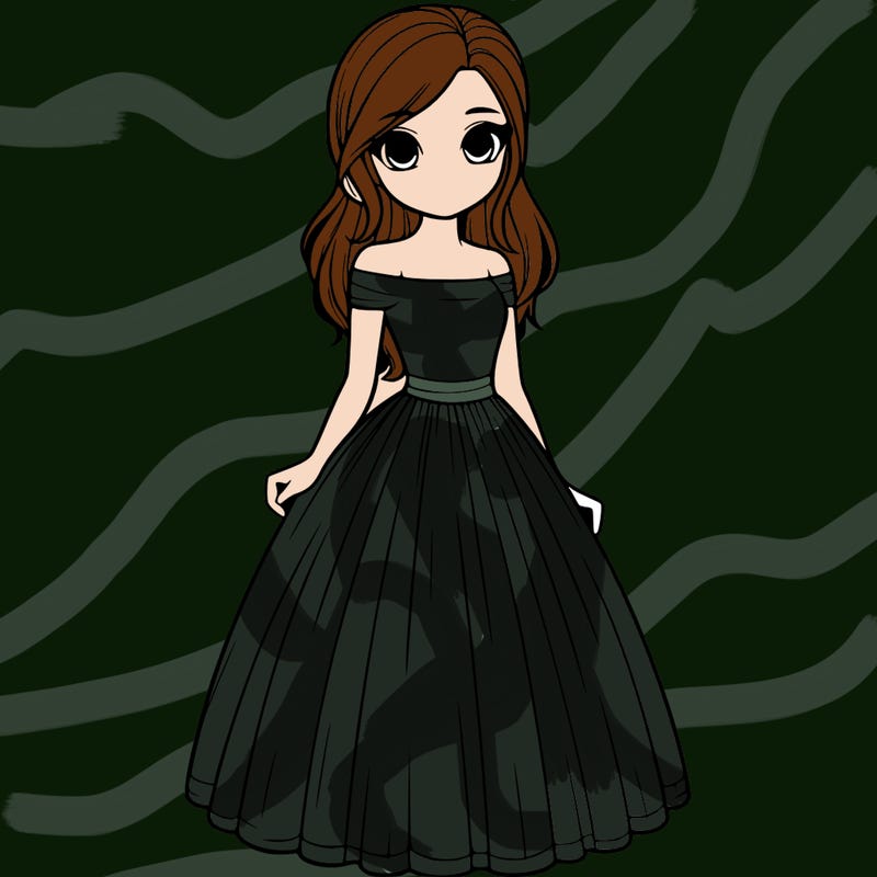 realistic girl in dress