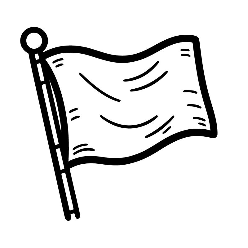 blank flag with straight