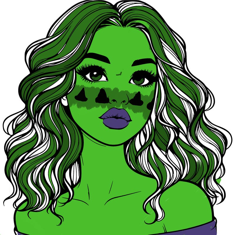 realistic girl with wavy hair and lips