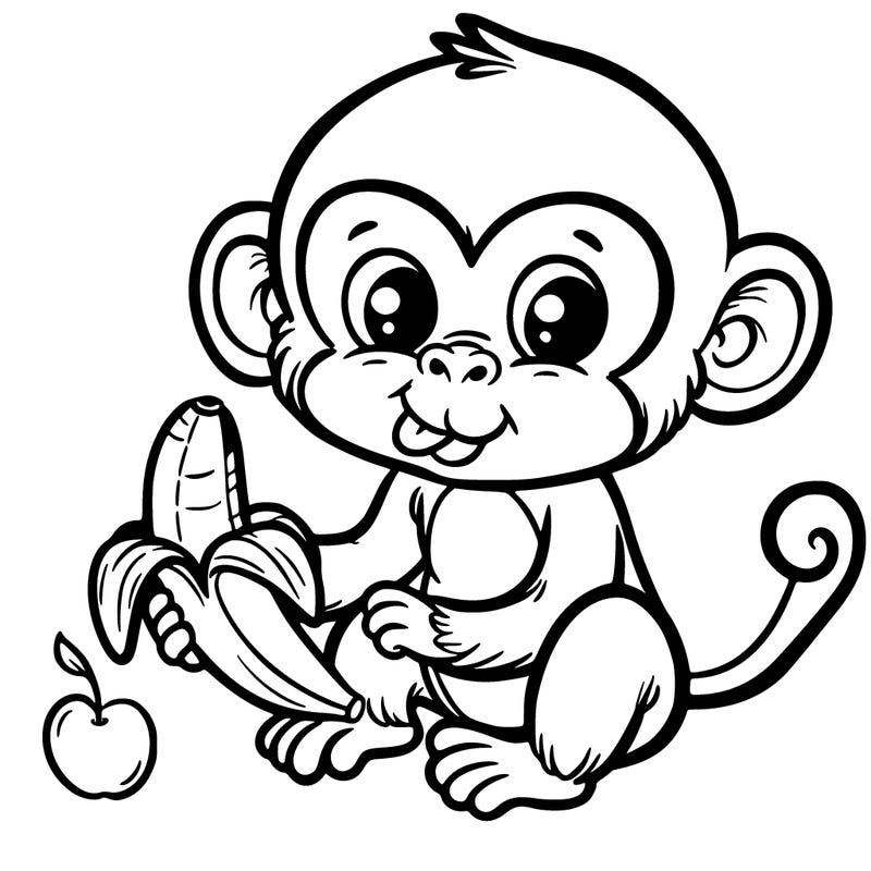 monkey eating a banana