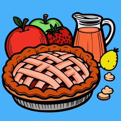 a pie of food
