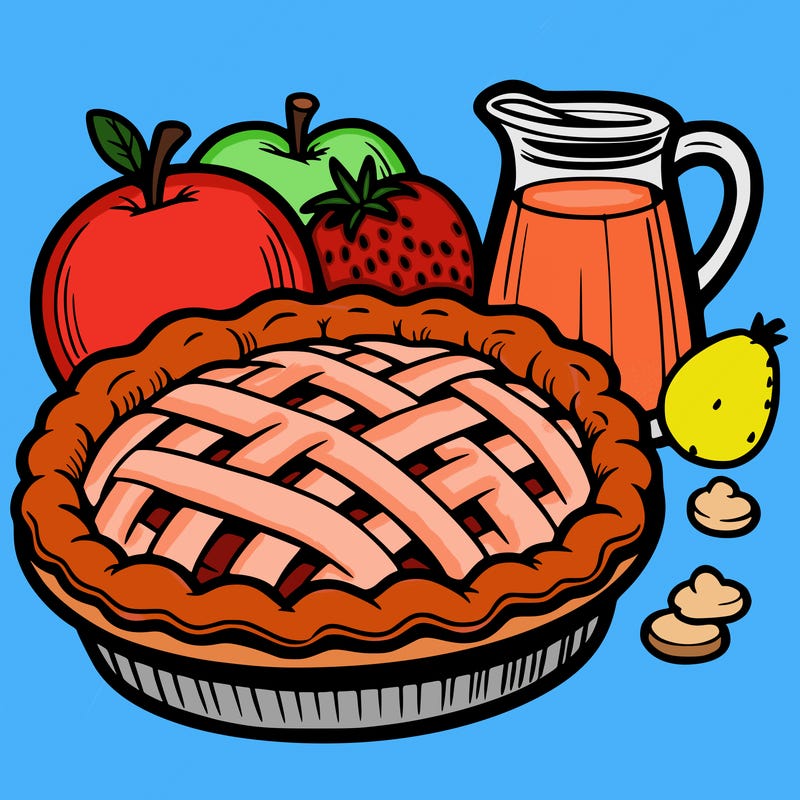 a pie of food