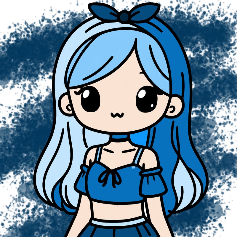 a girl with a cute blue crop top