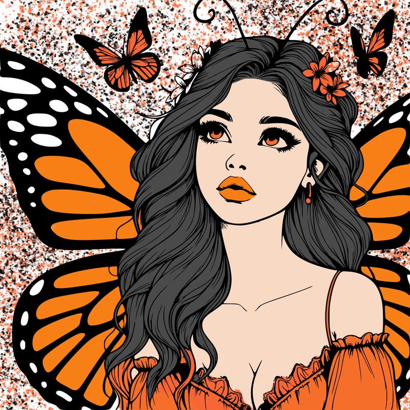 butterfly fairy realistic girl
