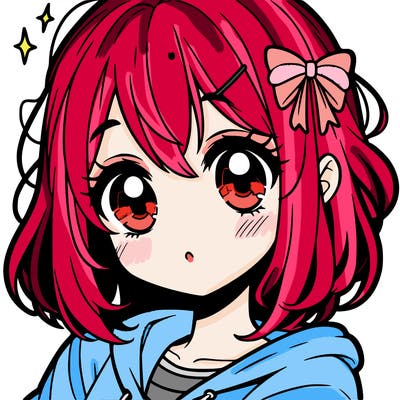 manga girl with a cute hairstyle