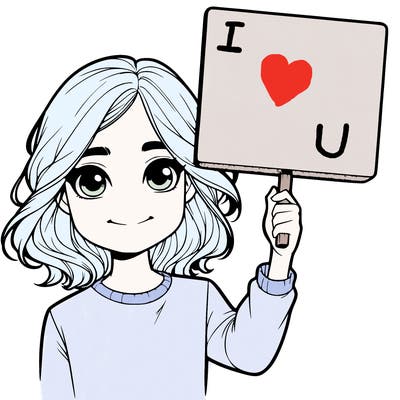 realistic girl holding up a sign