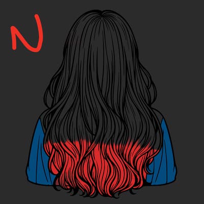 back of girls head, long, hair