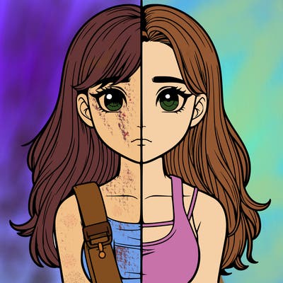 realistic girl split