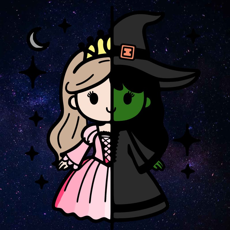 split princess and witch