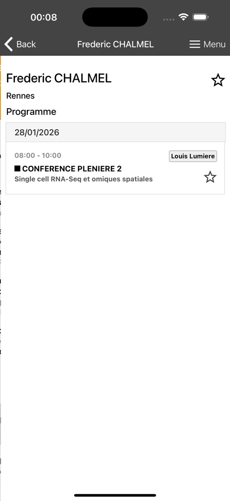 Assises de Génétique - Speaker profile and scientific session schedule for Frederic Chalmel in the Assises de Genetique app.