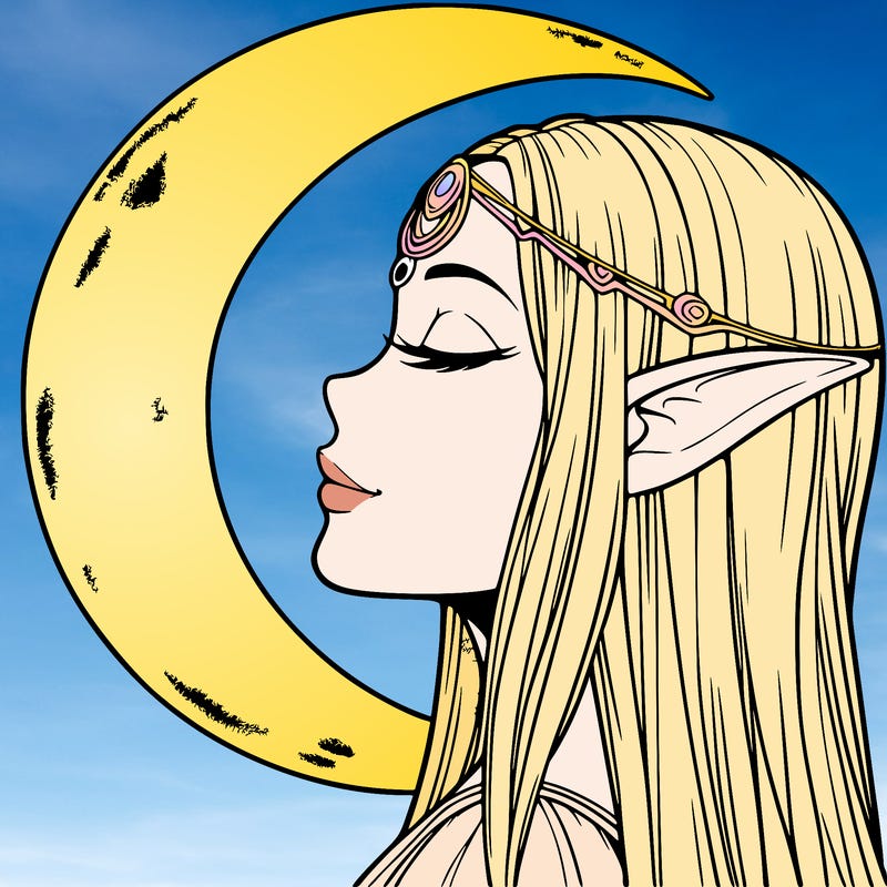 a realistic moon elf