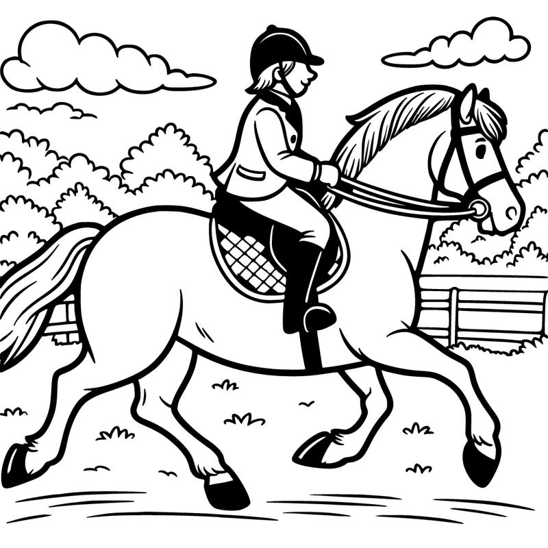 horse being ridden english