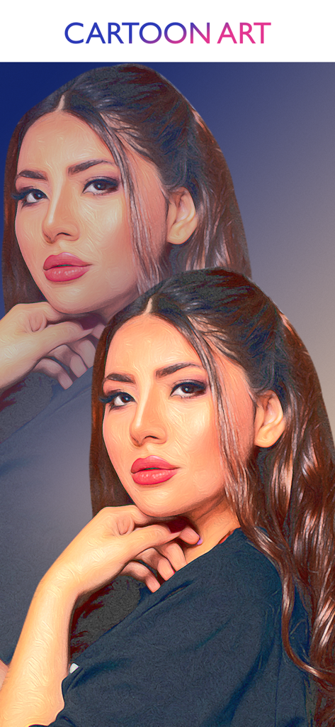 Sketch Photo Maker - Portrait of a woman with a cartoon art effect applied