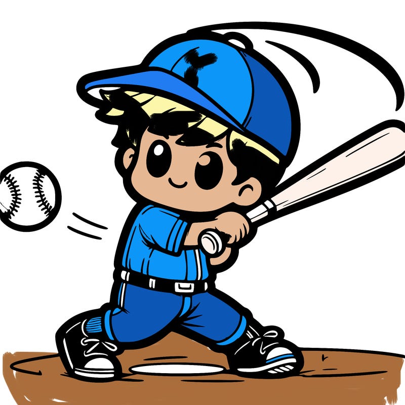 baseball boy hitting ball